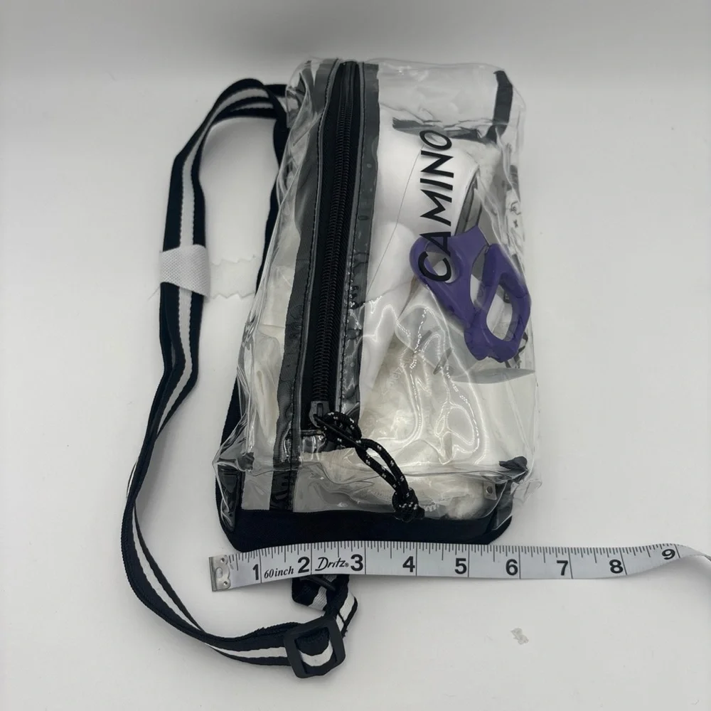 CAMINO‎ Black and Gray Cosmetic Bag with Transparent Design